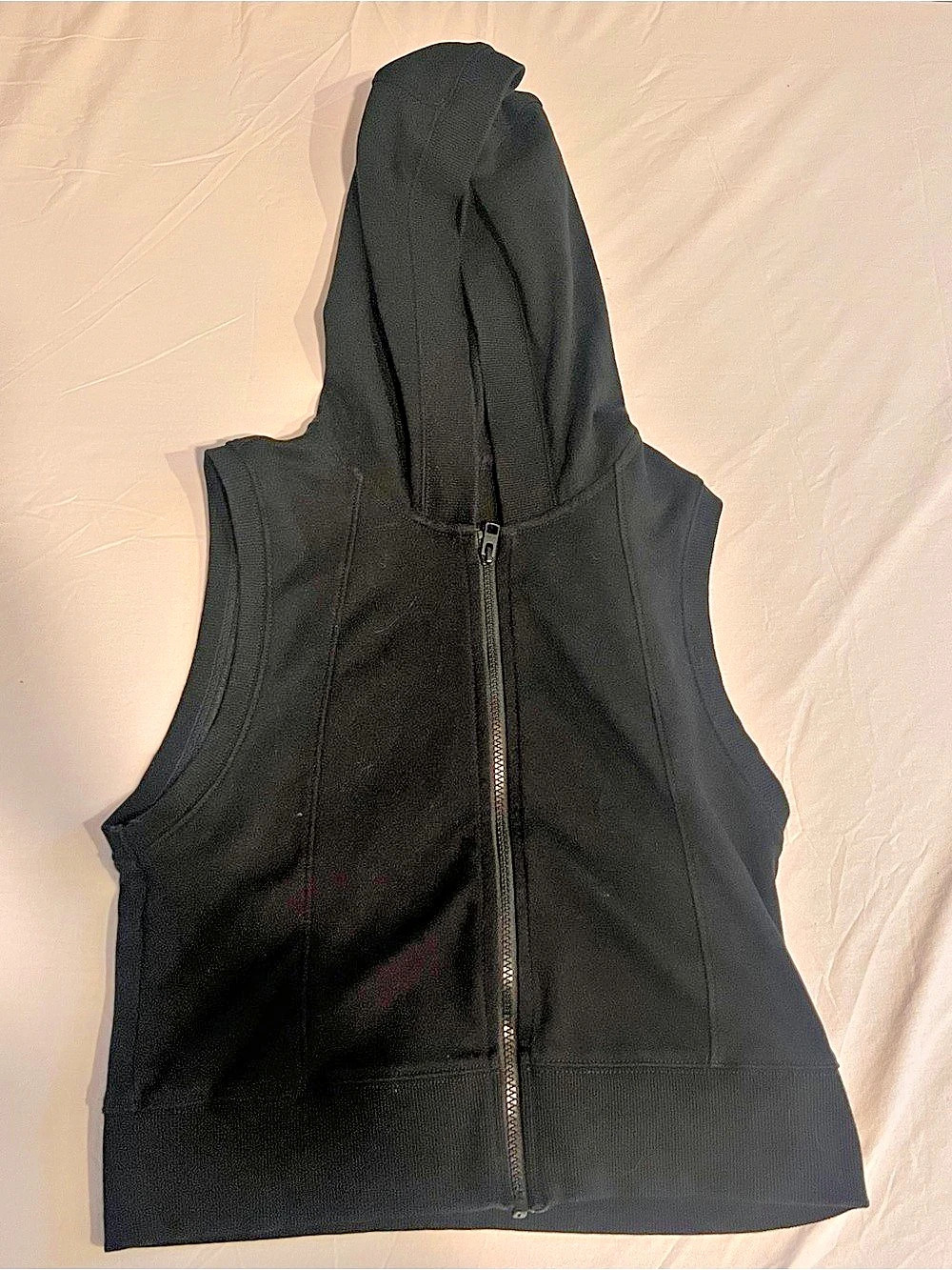 Athleta Black Hooded Vest Size Small
